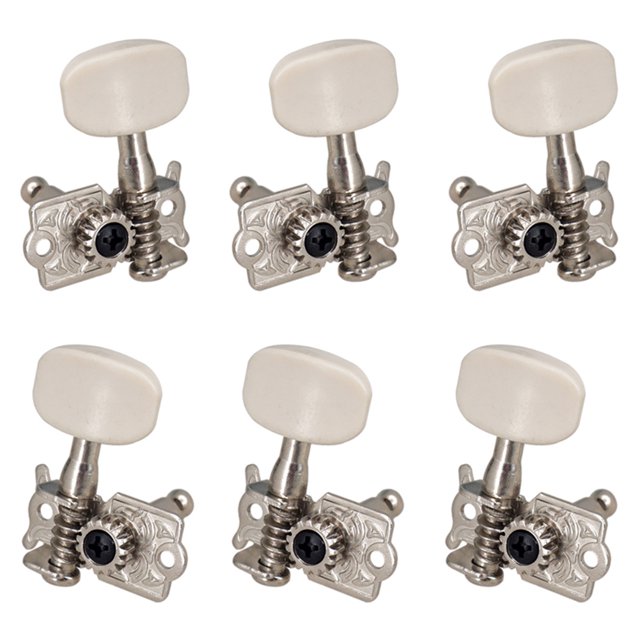 Clavijas de afinación de cuerdas 3L 3R Teclas de guitarra acústica para piezas de repuesto de guitarra 6 piezas