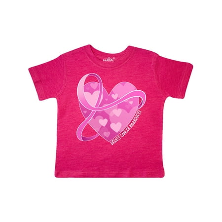 

Inktastic Breast Cancer Awareness Pink Ribbon Around Heart Gift Toddler Boy or Toddler Girl T-Shirt