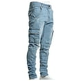 thumbnail image 5 of Jeans for Men Style Side Pencil Pants with Pockets Skinny Fit Jeans Stretch Casual Comfort Outdoor Denim Pants, 5 of 8