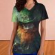 thumbnail image 3 of Xuyuer St Patrick's Day V Neck Shirts for Womens Irish Shamrock Graphic Tee Funny Lucky Heart Printed Short Sleeve Shirts Tops Women's V Neck T Shirts Casual Short Sleeve Summer Tops Loose Fit, 3 of 6