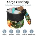 thumbnail image 2 of PhooArto Drawstring Cosmetic Bag, Barrel Shaped Portable Travel Makeup Bags, Color Hummingbird Flower Painting Large Capacity Waterproof Multifunctional Bucket Toiletry Bag, 2 of 6