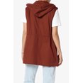 thumbnail image 2 of TheMogan Women's S~3X Drawstring Loose Fit Utility Vest Sleeveless Military Jacket, 2 of 7