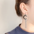 thumbnail image 2 of 1 par de pendientes cruzados de luna pendientes colgantes de pendientes góticos de chicas pendientes góticos, 2 of 6