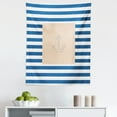 thumbnail image 1 of Harbour Stripe Tapestry, Maritime Anchor over Pastel Nautical Lines Ocean Design, Fabric Wall Hanging Decor for Bedroom Living Room Dorm, 5 Sizes, Violet Blue Peach White, by Ambesonne, 1 of 1