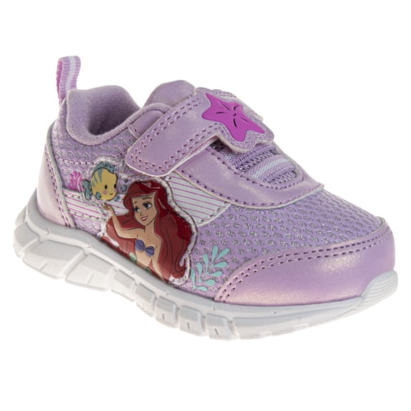 Disney The Little Mermaid Girls Hook And Loop Sneakers. (Infant Toddler)Pink, Size: 3