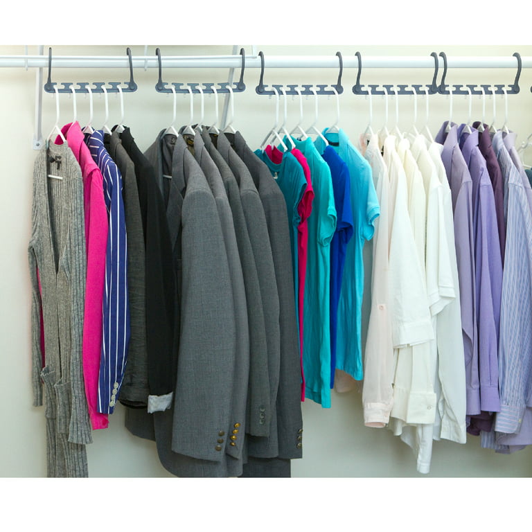 Wonder Hanger Max Closet Organizer, Holds 30 lbs, Gray, 10 Pack