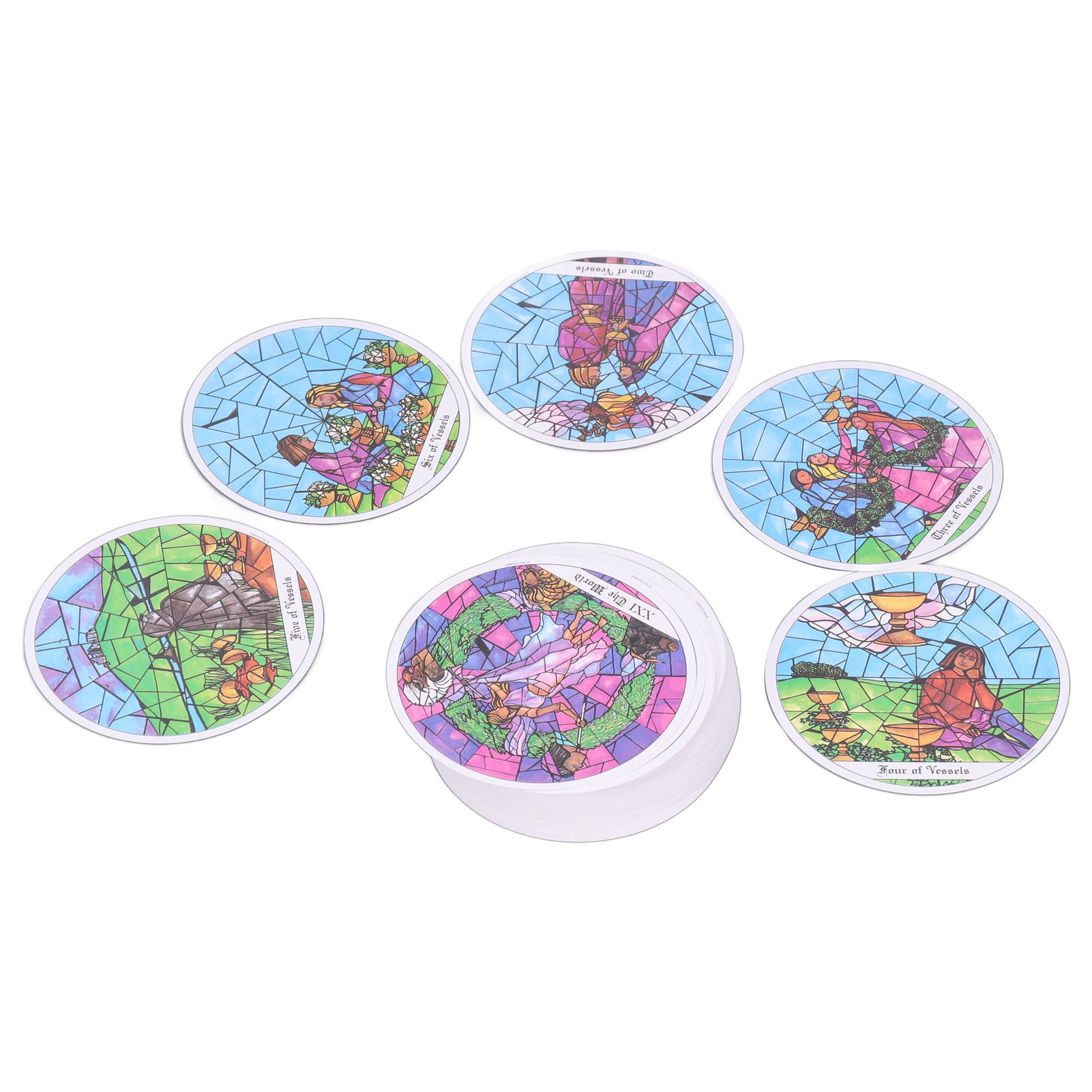 YLSHRF Round Tarot,Round Tarot Deck Fortune Telling Love Career Divination Tarot  Card Board Game for Family Party - Walmart.com