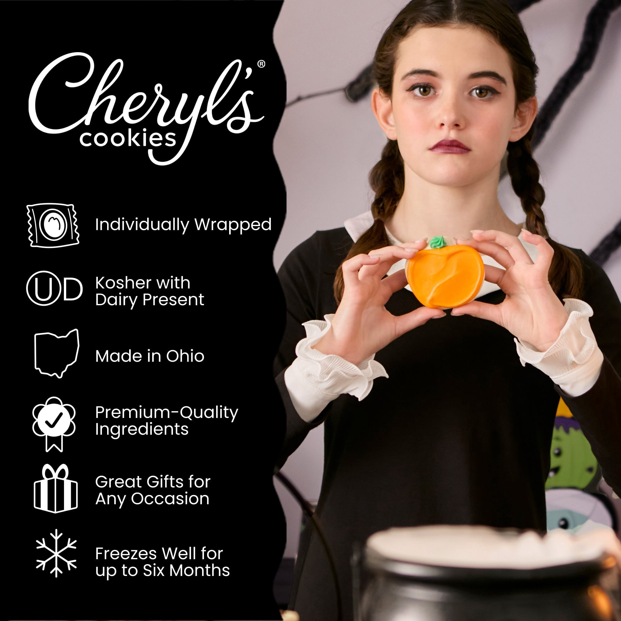 Cheryl's Cookies® Happy Halloween Cookie Gift Box, 12 Individually Wrapped Cookies