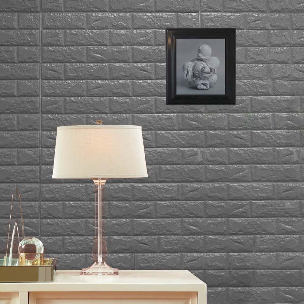 Efavormart 10 Pcs 58 Sq Ft 3d Faux Foam Bricks Self Adhesive Waterproof Art Wall Panel Walmart Com Walmart Com
