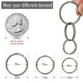 thumbnail image 7 of Titanium Key Ring for Keychain, Key Unity 5 Pack Split Ring Side Pushing Round Flat Key Ring for Man & Women, KA20 (1.3''-1pc, 1.06''-2pcs, 0.87''-2pcs), 7 of 7