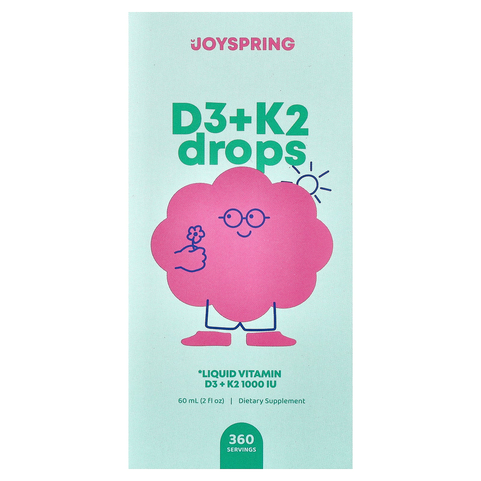 JoySpring Immune-Boosting 1000IU Vitamin D Drops for Infants and Children