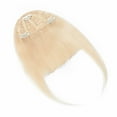 thumbnail image 6 of Benehair 100% Human Hair Extensions Clip In Thick Neat Bangs Front Fringes Hairpiece Remy Hair Straight Woman Blonde 3 Clips, 6 of 10