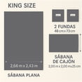 thumbnail image 3 of Juego de Sábanas Tacto Algodón King Size 4 Piezas Ultra Suaves y Frescas Color Gris Kyuden Home, 3 of 6