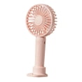 thumbnail image 1 of Ventilador portátil, recargable por USB, ajuste de 3 velocidades, mini enfriador personal y potente, para escritorio de escritorio Rosado Sunnimix Ventilador de mano, 1 of 8