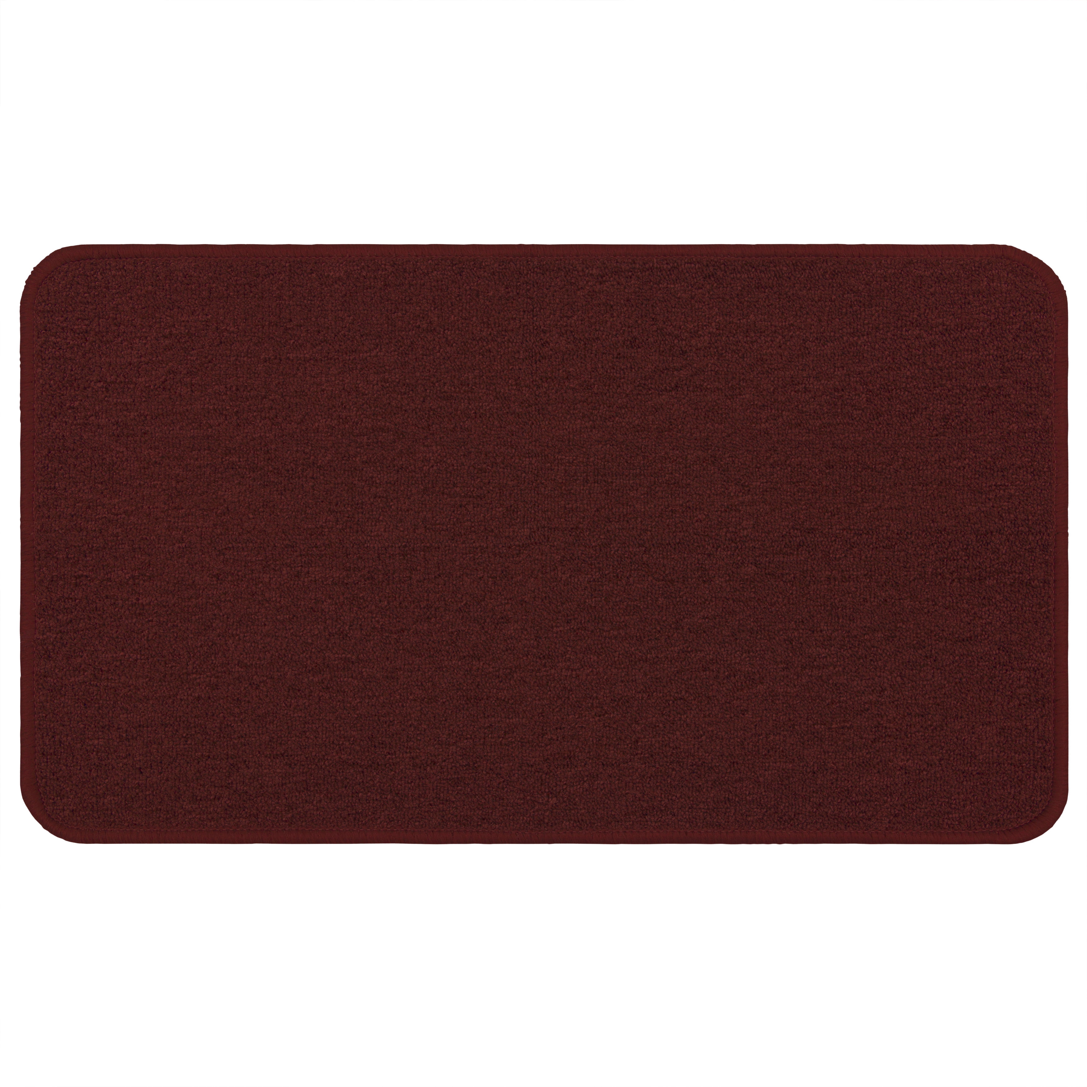 Mainstays Titan Solid Indoor Accent Rug, Red, 17.4" x 30"