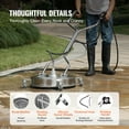thumbnail image 5 of KFFKFF 20" Pressure Washer Surface Cleaner w/ Handles & Wheels Quick Connect, 5 of 9