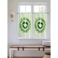 thumbnail image 2 of St. Patrick's Day Bathroom Window Curtain, Lucky Shamrock Wreath Lips Green Stripes Light Filtering Coffee Kitchen Curtains, Bedroom Living Room Curtains 2 Panel 84"x45", 2 of 6