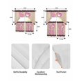 thumbnail image 5 of Happy Valentine's Day Swag Kitchen Curtains Sets for Windows 24 Inch Length, Love Heart Wood Pink Black Plaid Short Window Curtain Panels Swags Valances and Tiers 3 Piece Set for Cafe/Dining Room, 5 of 5