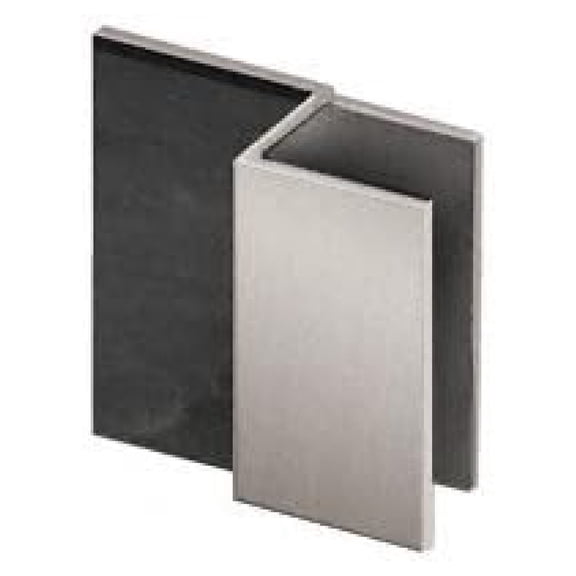 Exlonjet Brushed Square Frameless Shower Door Stop