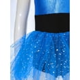 thumbnail image 5 of Aislor Kids Girls Alien Shiny Metallic Sequins Dance Leotard Tutu Dress Cosplay Party Fancy Costume Blue 10, 5 of 7