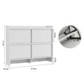 thumbnail image 2 of Shoe Cabinet with 4 Flip Drawers, Adjustable Wooden Shoe Organizer for Entryway, Hallway, or Living Room, Hidden Storage Cabinet, 2 of 7