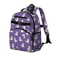 thumbnail image 1 of Unicorn and Star Purple Pattern Cute School Backpack Bag for School with Padded Back and Adjustable Shoulder Straps 15.25"x11.5"x5.25", 1 of 3