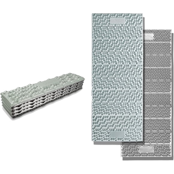 Mountain Spring Zebra Series Matelas de Couchage en Mousse à Cellules Fermées, Pliant, Court, Trois-Quarts, Haute Densité R-1.9 / Haute Performance Concave-Convexe, Anti-Humidité, Léger, pour Camping et Randonnée