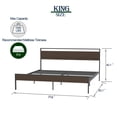 thumbnail image 4 of Ceres King Size Metal Bed - Walnut, 4 of 10