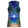 thumbnail image 6 of Beach Tank Top Men Lightweight Breathable Coconut Tree Graphic Sleeveless Shirt Casual Hawaii Vacation Shirts, 6 of 7