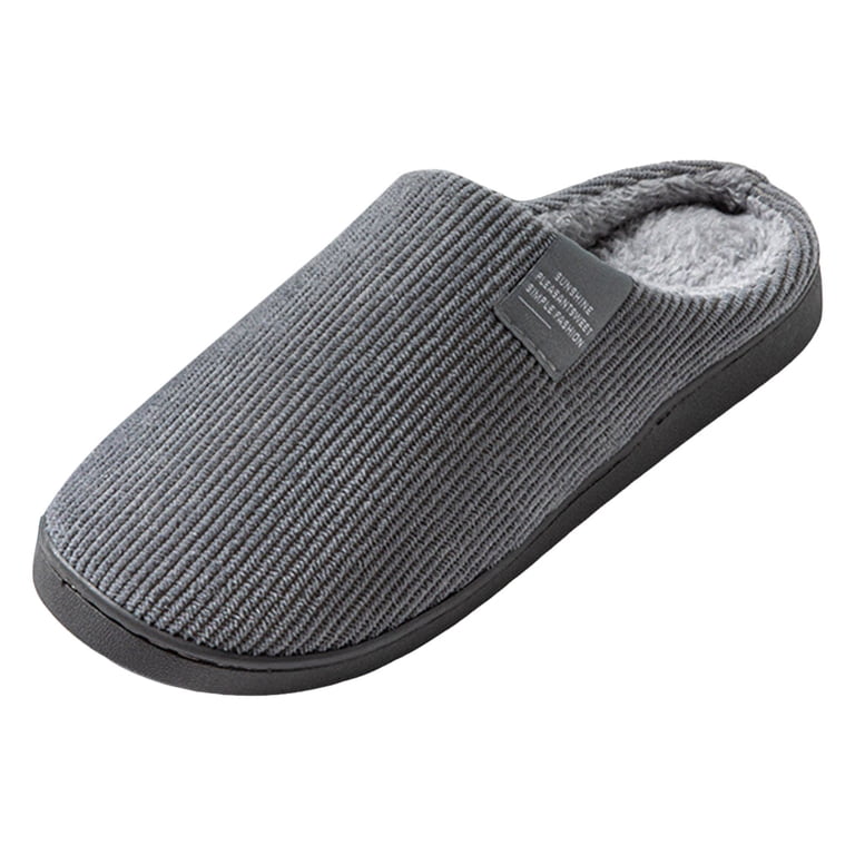 Unisex Mens Womens Cozy Slippers Memory Foam Indoor House 
