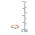 thumbnail image 4 of AoneJewelry Blue Diamond Wedding Band In 10K Solid Rose Gold, 4 of 5