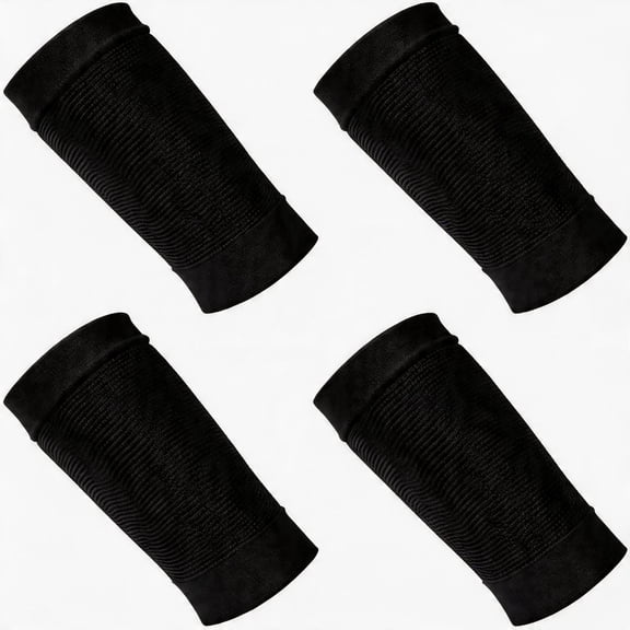 BlinkLLX 4 Pairs Black Upper Arm Shaper Compression for Women Flabby Arm Compression Elastic Shapers Sport Fitness Slimming(Black)