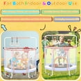 thumbnail image 4 of Blanketown 60" Toddler Trampoline with Safety Enclosure Net,Mini Trampoline for Kids ,Toddler Trampoline Indoor 2-6 Year Old for Indoor, Lawn Garden, 4 of 7