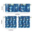 thumbnail image 6 of Kitchen Curtains 24 Inch Short - 3 Panel Set, Shark Whale Dolphin Ocean Theme, Rod Pocket Window Curtain, 100% Polyester for Nautical Farmhouse Kitchen, Easy Wash, 6 of 6