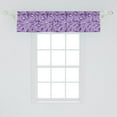 thumbnail image 2 of Ambesonne Dark Purple Window Valance, Lilac Delicate Feathers, 54" X 12", Lavender Fuchsia, 2 of 3