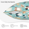 thumbnail image 5 of KLL Colorful Dog Decorative Throw Pillow Covers Velvet Soft for Couch Sofa Bedroom Living Room Outdoor - 18"x18", 5 of 8