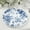 White with Blue, variant on 10 White with Blue 7" Round French Toile Floral Disposable Salad Plastic Plates