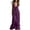 Purple, variant on Women's Sleeveless Maxi Dresses V-Neck Ruffle Trim Boho Flowy Tiered Casual Vacation Long Dress