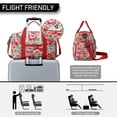 thumbnail image 3 of Women Men Gym Bag,Pioneer Flower Floral Print Pattern Small Duffle Bag Spend the Night Bags for Women with Shoes Compartment Washbag,Detachable Shoulder Strap,19.7x8.3x11 Inches, 3 of 5