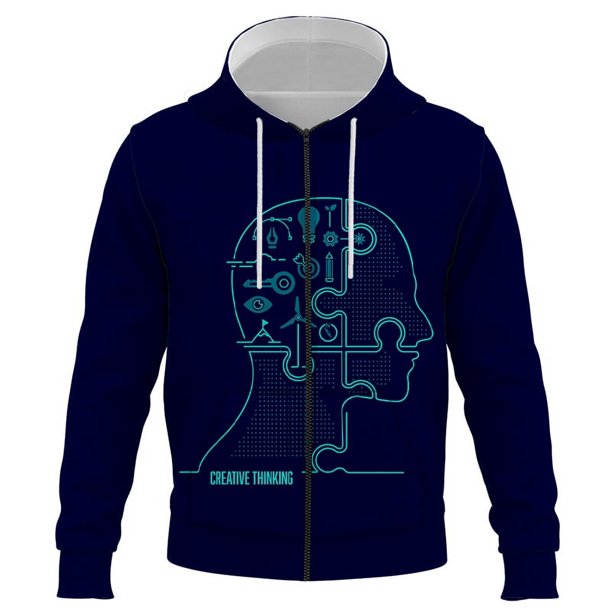 Sudadera con capucha con cremallera y estampado 3D de imagen inteligente de IA para hombres, mujeres y niños, jersey de moda de manga larga para niños y niñas, sudaderas para niños, tops