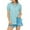 Blue-tops, variant on Inverlee Women's Puff Sleeve Collared Shirts Button Down Casual Blouses Summer Trendy Loose Fit Tops Blue M