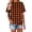 Orange, variant on MEICHEN Women's Fashion Casual Plaid Print Round Neck Short Sleeve T Shirt Summer Trendy Clothing for Women