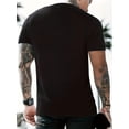 thumbnail image 2 of Camiseta con estampado de garabatos para hombre, informal, de manga corta, para verano, deportiva., 2 of 5