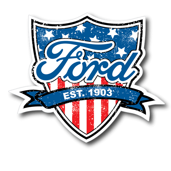 Ford Vintage Americana Automotive Decal, 6 x 8 inch