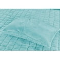 thumbnail image 4 of Elegant Comfort Luxurious Fluffy 3-Piece Faux Rabbit Fur Comforter Set - All Season Warm Down Alternative - Ultra Soft, Plush Micro-Mink 3PC Bedding Set with Matching Shams, California King, Aqua, 4 of 5