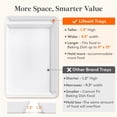 thumbnail image 5 of Lifewit Serving Tray for Party Supplies, Reusable Serving Platter for Catering, Snack, Fruit, Charcuterie, Appetizer, Plastic Food Trays, Hosting Essentials, BPA Free, White, 4 Pcs, 5 of 7