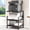 Black, variant on Large Printer Stand with Storage Shelf, 23.6" W x 18.9" D Mobile Printer Cart with Wheels, 3 Tier Table for Home Office, Stands for Heat Press Scanner Fax (Black)
