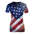 thumbnail image 4 of Women's 250th Anniversary USA Shirt 4th of July Shirts America 250 Merchandise Multicolor Patriotic Graphic Crew Neck Tee Independence Day Top, 4 of 5