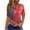 A06 Hot Pink, variant on V Neck Short Sleeve Shirts For Women Stripe Print Fashion Elegant Casual Button T Shirt Comfy Summer Basic Work Tee Vacation Clothes White L