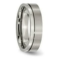 thumbnail image 4 of Chisel Titanium Brushed and Polished 6mm Grooved Band, 4 of 6